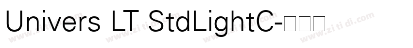 Univers LT StdLightC字体转换